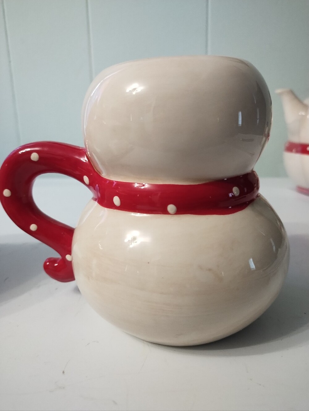 New Johanna Parker Carnival Cottage Snowman Ceramic Mug - Picture 2 of 4